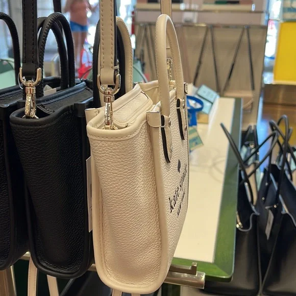 Kate Spade New York Ella Mini Tote Crossbody Pebbled Leather Parchment - Picture 3 of 16